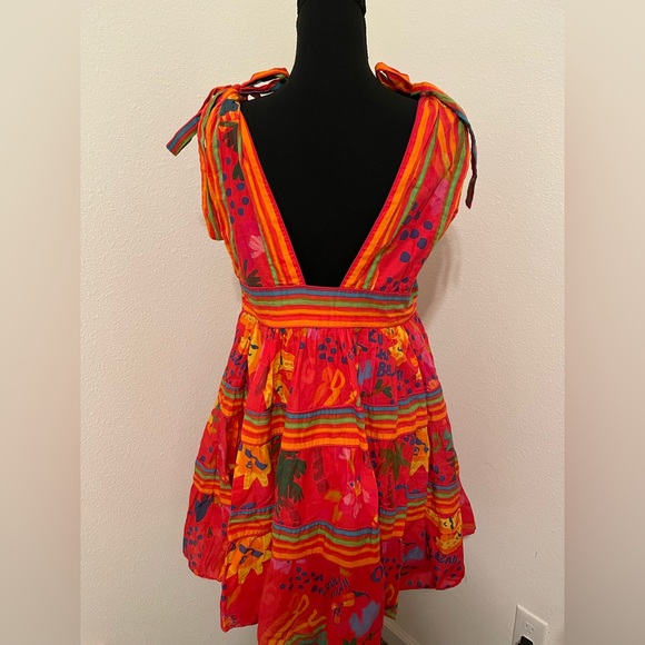NWT FARM RIO Red Good Vibes Mini Dress - Picture 5 of 10